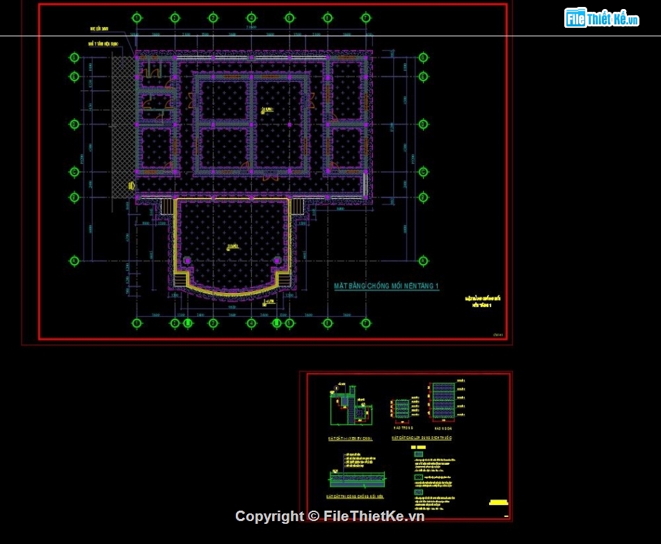 autocad trường mầm non,Cad trường mầm non 13.2x21.6m,Thiết kế trường mầm non,file cad trường mầm non,Trường mầm non 13.2x21.6m